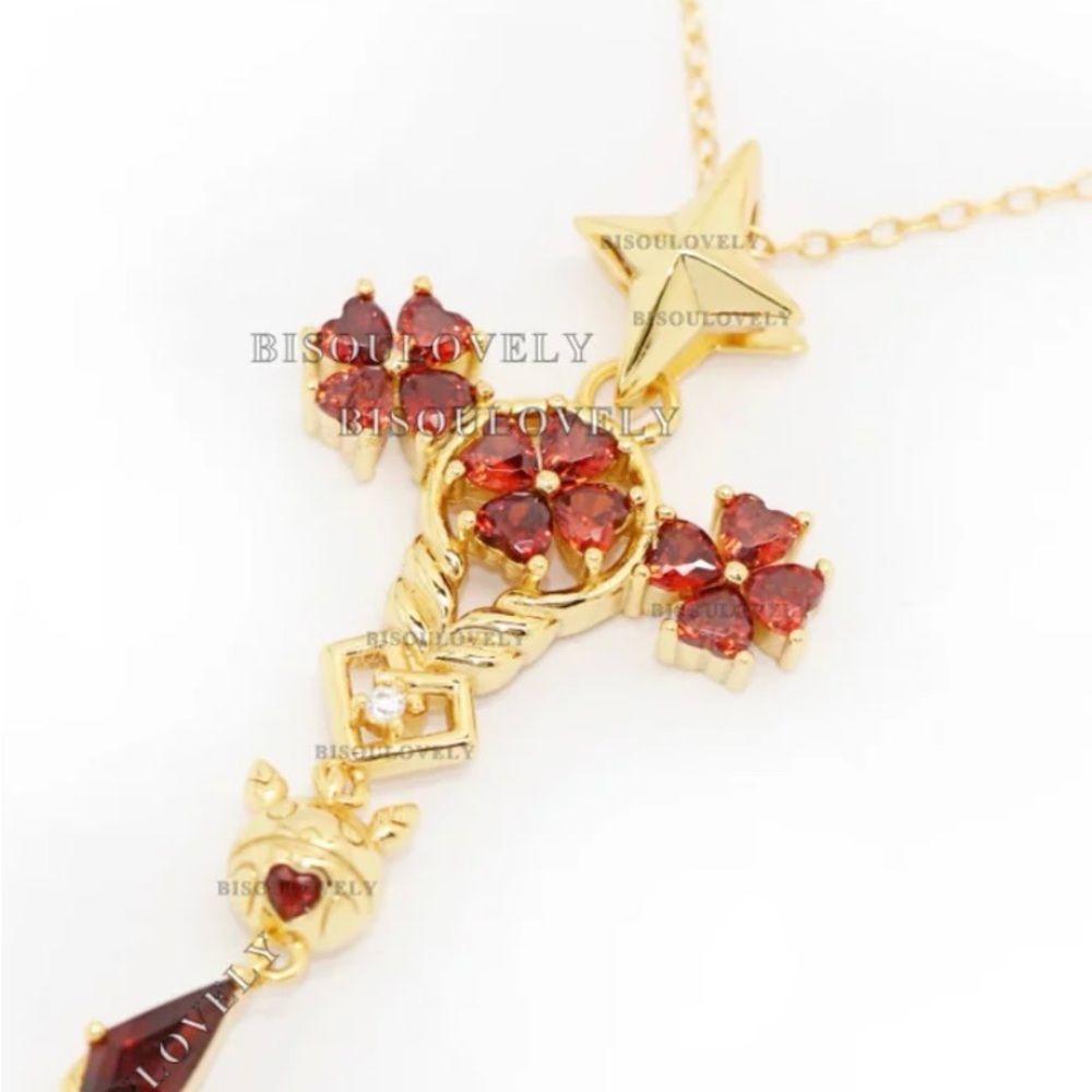 Bisou Lovely Genshin Impact Klee Clover Pendant